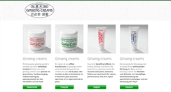 Desktop Screenshot of ginsengcreams.com