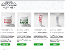 Tablet Screenshot of ginsengcreams.com